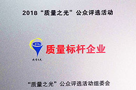 皖南电机：2018质量之光评选活动“质量标杆企业”